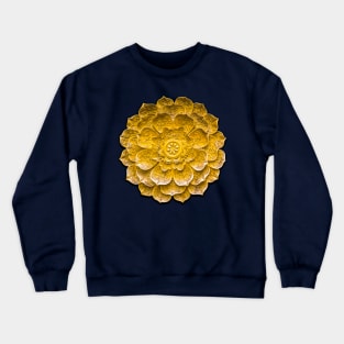 Chinese Gold Lotus Symbol Crewneck Sweatshirt